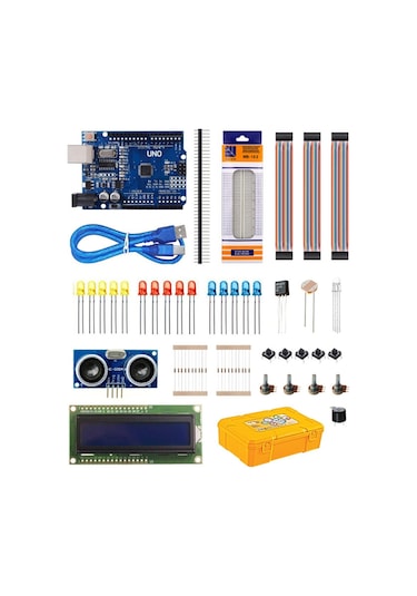 Arduino Uno 124 Parça Süper Başlangıç Seti Malzeme Kutulu