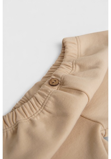 Pamuk Yumuşak Esnek Kumaş Bebek Çocuk Tayt Sütlü Kahve