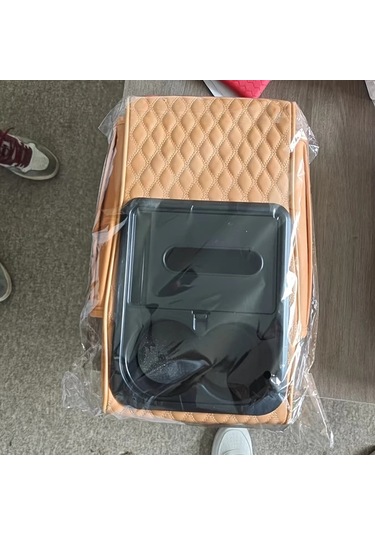 Xuweiwei Cayenne Araç Kolçak Çantası Bardak Telefon Tutucu Bambu Desenli Pvc Deri