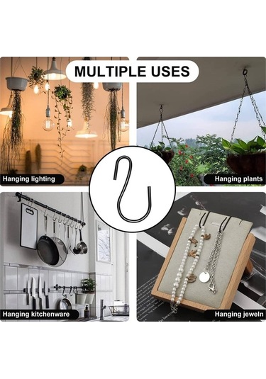 Ulzyvf Siyah Şeklinde Şeklinde Sanatları S S Mini Kanca, Kanca, İnç İçin El Adet 120 1 Fc