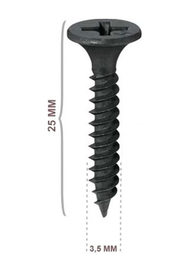 Junıor Alçıpan Vida Sık Dişli 3,5x25mm 1000li Paket Standart