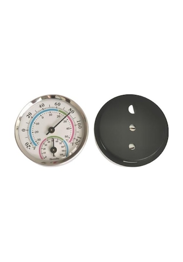 Beyaz Analog İç Mekan Kadranı Büyük Yuvarlak Termometre Higrometre Nem Sıcaklık Ölçer