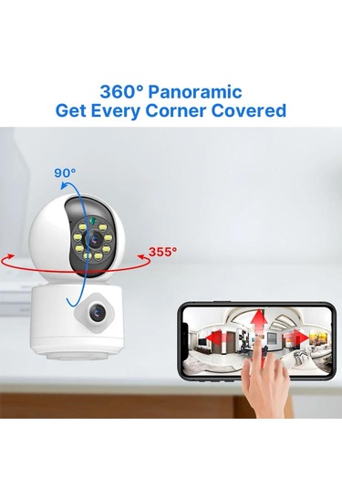 Laxsam Yeni Çift Lens Kablosuz Ip Kamera Cmr41 Güvenlik Kamerası