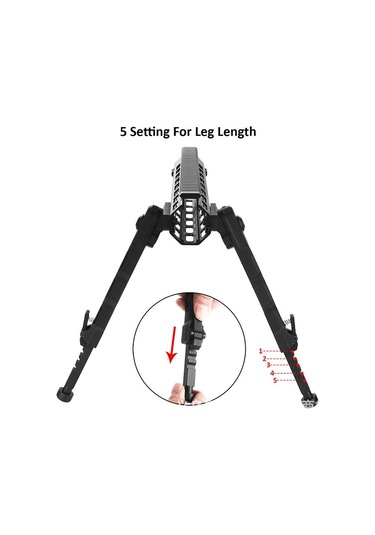 Bipod Siyah Alüminyum Alaşım Malzemesi Yüksek Kalite V9 Twopiece Bipod