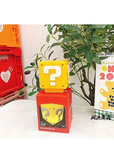 Kangvka Super Mario Bros Soru İşareti Gece Lambası - Nostaljik 2w Işıklı Oyuncağı, 12v Usb İle Ev Dekorasyonuna Renk Katın Sari