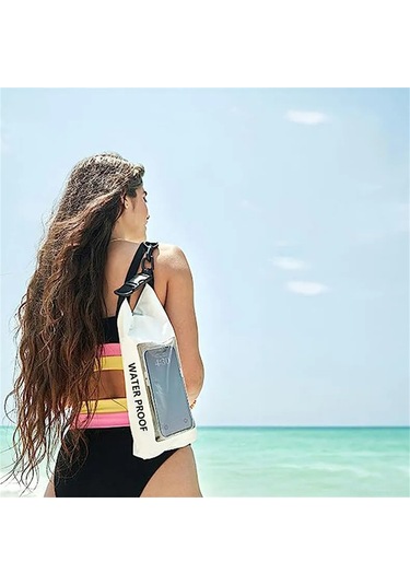 Yuntech01 2l Su Geçirmez Çanta - Pvc Malzeme, Ayrılabilir Askı, Dokunmatik Ekran Uyumlu Pembe