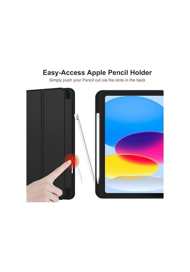İpad Air Uyumlu 10.9 2022 10.nesil Redclick Smart Cover Kalem Bölmeli Standlı 1-1 Kılıf Kılıf