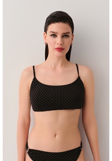 Suwen Doty Bralet Bikini Üst Sb25805012012 Siyah