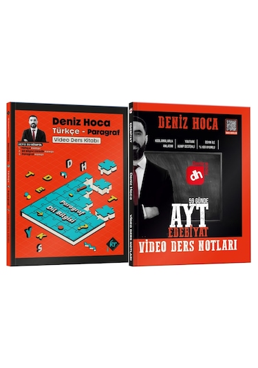 Deniz Hoca Tüm Sınavlar İçin Türkçe ve 59 Günde AYT Edebiyat Video Ders Notları Seti