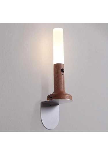 Homyl Led Sensörlü Gece Lambası Masa Sıcak Beyaz Işık Kahverengi Çok Renkli