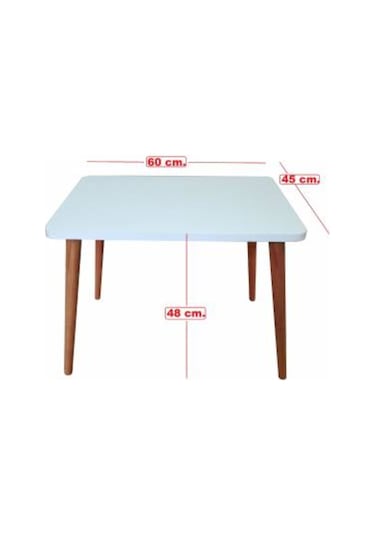 Depolife Ilk Ofisim Çocuk Ders Çalışma Masası Ahşap Konik Ayaklı