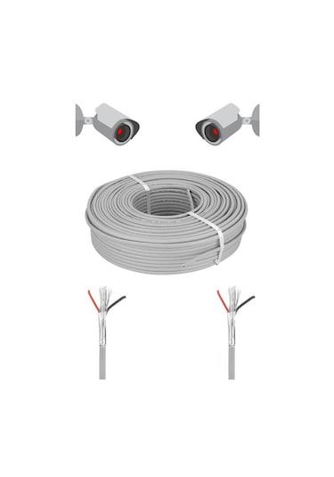 200 Metre Cctv Kablo 2+1 0.22mm Folyolu - Güvenlik Kamera Kablosu