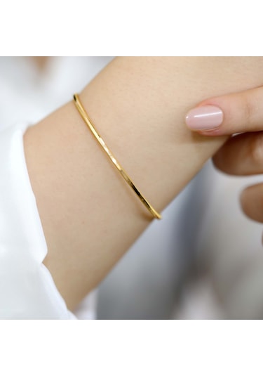 25 Gr Gram 22 Ayar Oluklu Ajda İşçiliksiz Bilezik