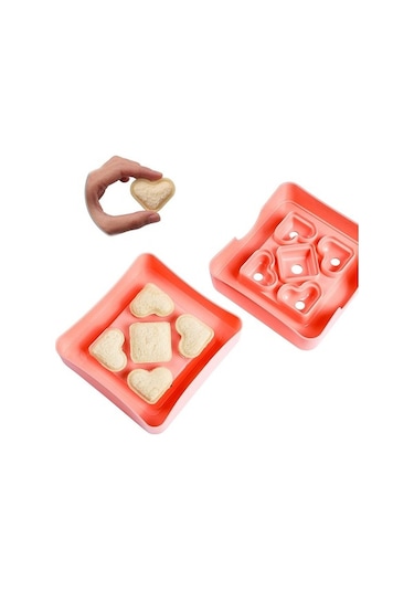 Pembe Öğle Kutusu - Sızdırmaz Sandviçlik, Çocuklara Özel Kesici Pembe