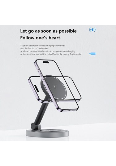 Butu 12-15 Serisi İçin W14 3'ü 1 Arada Manyetik Kablosuz Şarj Cihazı