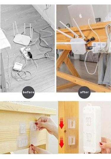 Mithra Life 5 Adet Çift Taraflı Yapışkanlı Eşya Sabitleme Askısı Mıt1107 Şeffaf