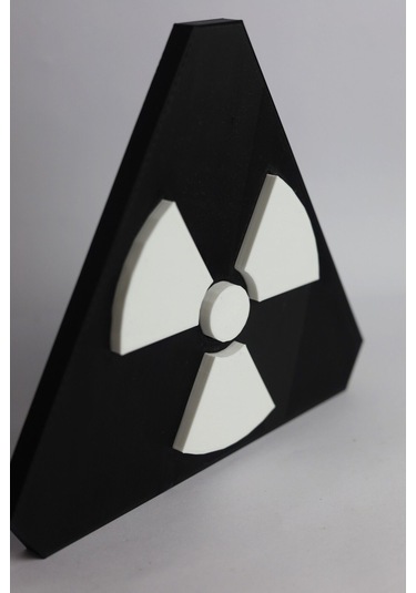 Radyoaktif Dekoratif - 3 Boyutlu Tabela 17cm