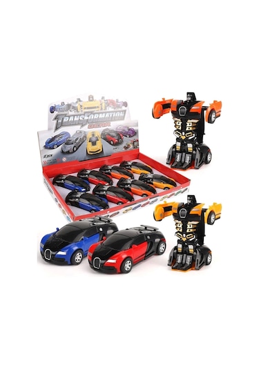 Kns-2016-5 Sürtmeli Robota Dönüşen Araba -vardem Oyuncak