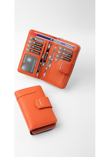 Cengiz Pakel Kadın Orta Boy Cüzdan 65256M Kiremit- Kiremit
