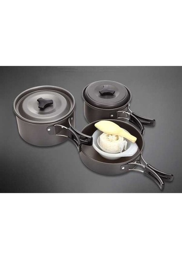 Wondernest Tencere Taşınabilir Seti Piknik Kişilik Kamp Çadırı Halın Ds-300 2-3 Kişilik Pratik Ve Hafif Çok Renkli