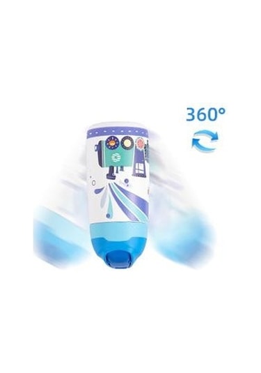 Vagonlife Çelik Pipetli Çocuk Termos Matara 350Ml Mavi