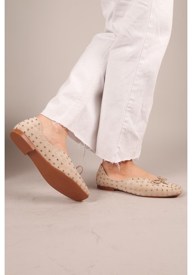 Botrop Fiyonklu Süet Babet Bej-8300 Bej