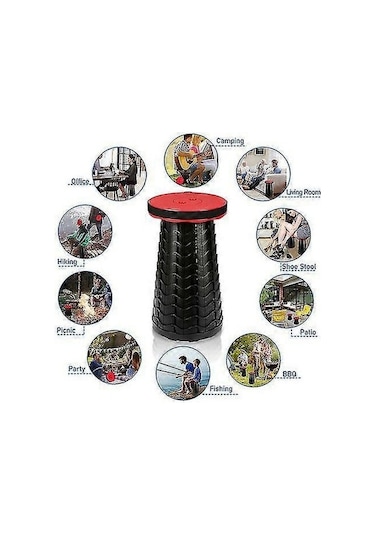 Bloomnest Kırmızı Altın-siyah Katlanır Sandalye 150kg Açık Hava Kullanım İçin Altın - Siyah