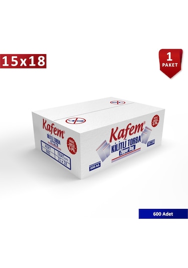 15 X 18 Cm Kilitli Poşet / Naylon Torba 600 Adet - Kafem