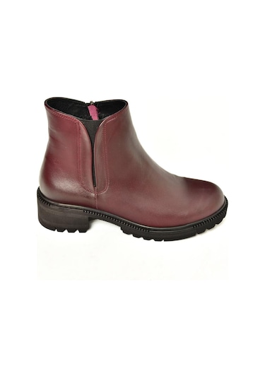 Fox Shoes J654011903 Bordo Hakiki Deri Kadın Bot Bordo-hakiki Deri Bordo