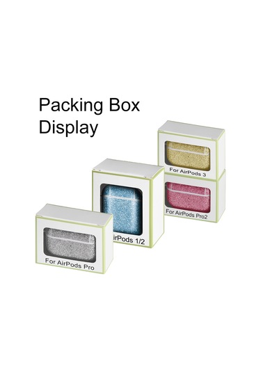 Airpods Uyumlu Pro Glitter Toz Cilt Dokusu İçin Pc Tws Kulaklık Kılıfı Gümüş