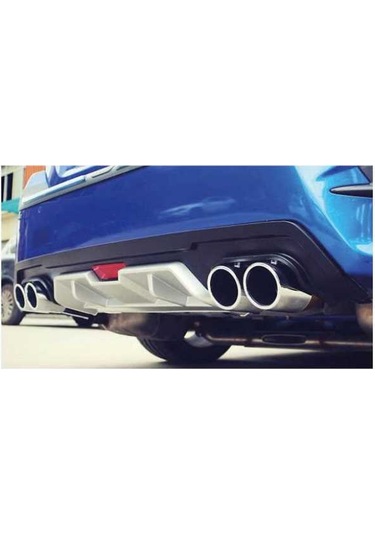Honda Civic Fc5 2016-2021 Difüzör 4 Egsoz Görünümlü Gri Silver