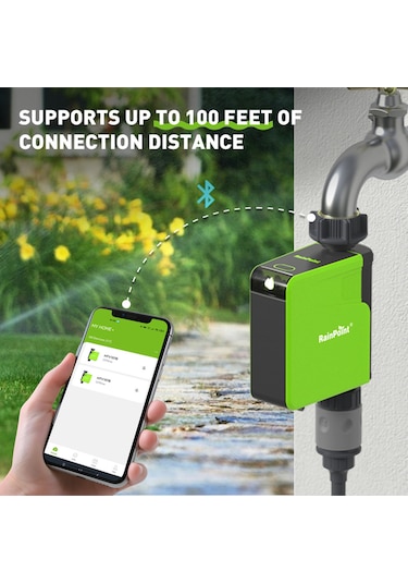Htv107b Mini Dijital 1-çıkışlı Bluetooth 'lu Kablosuz Hortum Su Zamanlayıcısı