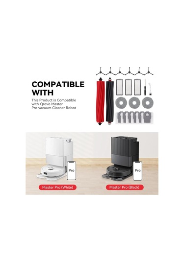 Leasetake Roborock Qrevo Master/v20/p10s Pro Vakum Ana Yan Fırça Paspas Bezleri Hepa Filtreleri Toz Torbaları İçin 23 Adet Yedek Parça Leasetake Roborock Qrevo Master/v20/p10s Pro Vakum Ana Yan Fırça Paspas Bezleri Hepa Filtreleri Toz Torbaları İçin 23 Adet Yedek Parça