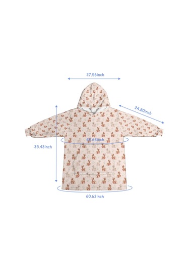 Horse Desenli Giyilebilir Battaniye Hoodie, Unisex Kalın Flanel, Kapüşonlu,sıcak Rahat-a17 Horse Retro Daisy