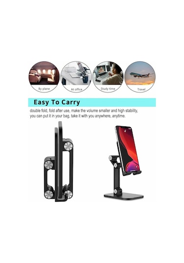 Yifomall Katlanabilir Telefon Ve Tablet Tutucu - 4 Ayarlanabilir Açı, Kaymaz Taban, Seyahat Ve Ev Kullanımı İçin İdeal