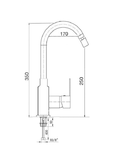 Penta Aren 2325 Hareketli Perlatorlu Evye Bataryası krom
