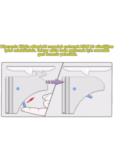 Agubugu Baby Gizli Manyetik Dolap - Çekmece Kilidi Beyaz