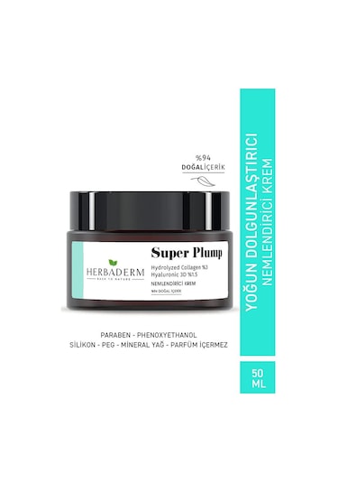 Herbaderm Super Plump Dolgunlaştırıcı ve   Nemlendirici Krem 50 ML