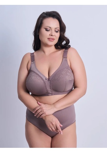 Lavandına Büyük Beden Kadınlar İçin Korsesiz Sütyen 212177421 Kahverengi