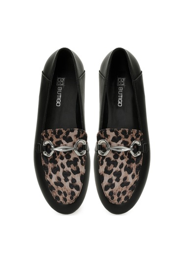 Butigo 25k-2018 5pr Leopar Kadın Loafer 000000000102042780 Kahverengi