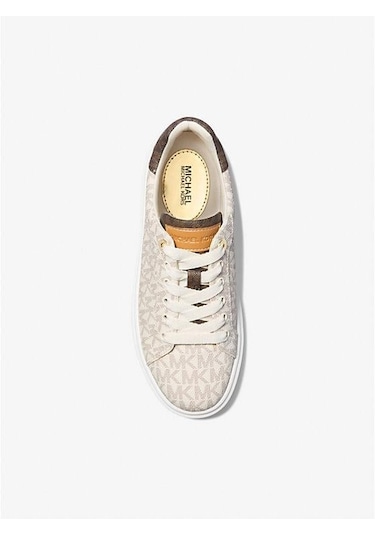 Michael Kors Romey Two-tone Logo Platform Sneaker Krem