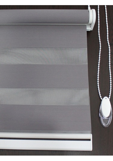 Buperde Koyu Gri Eko Zebra Stor Perde