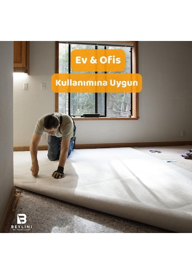 Beylini Halıfleks Duvardan Duvara Halı Beyaz 3mm 100x100