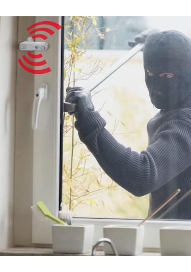 Alarmlı Pvc Kapı Pencere Çocuk Emniyet Güvenlik Kilidi Açık Kahverengi