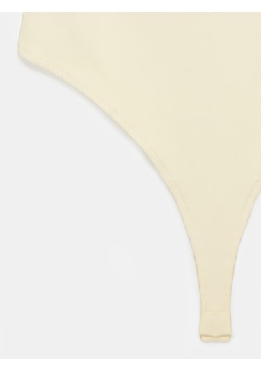 Dilvin 32836 Halter Yaka Bodysuit-açık Sarı