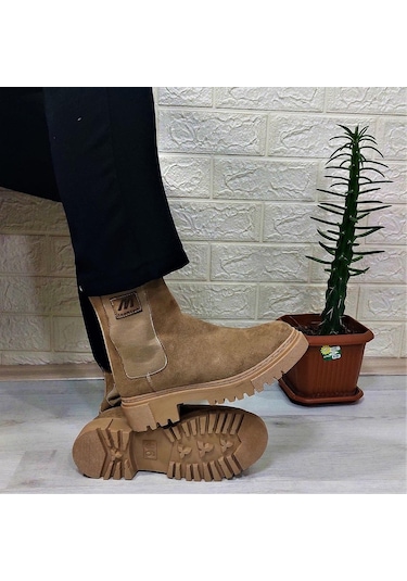 M.p 2744 Vizon Süet İçi Polar Tüylü Bilekten Lastikli Bayan Bot 001