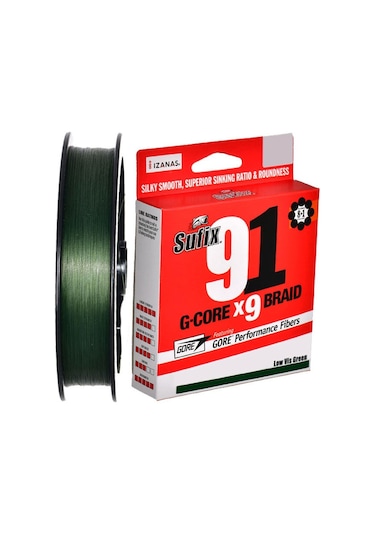 Sufix 91 G-core X9 İp Misina Low Vıs Green 0.185mm - 150m - 9.5kg