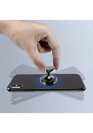 Oldfriend 2 Adet Gümüş Rengi Evrensel Manyetik Araç Tutucu 360 Derece Dönebilir Hava Çıkışlı Telefon Tutucu