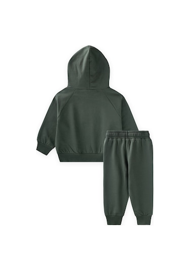 Cigit Kapşonlu Sweatshirt Takım 1-5 Yaş Haki Yeşil Haki Yeşil