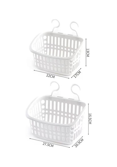 Tongxida Pratik Mutfak Depolama Kancalı Sepet, Küçük Gri Diğer